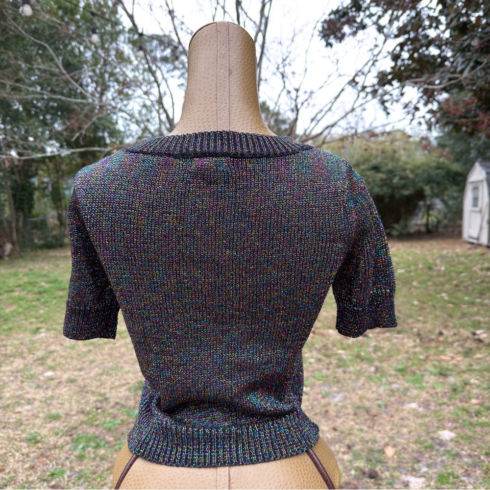 Debut Multicolor Short Sleeve Pullover Sweater - Picture 11 of 16